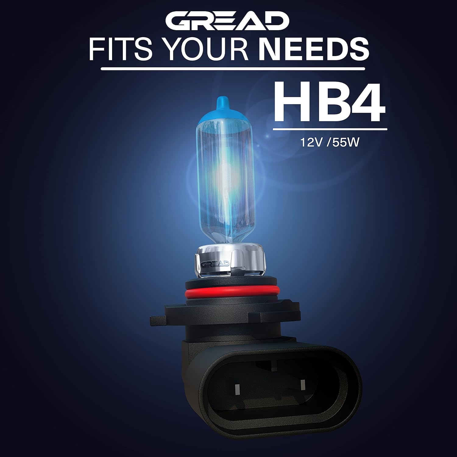 GREAD HB4 Blueline Halogenlampe im Xenon-Look 8500K - 2er-Set