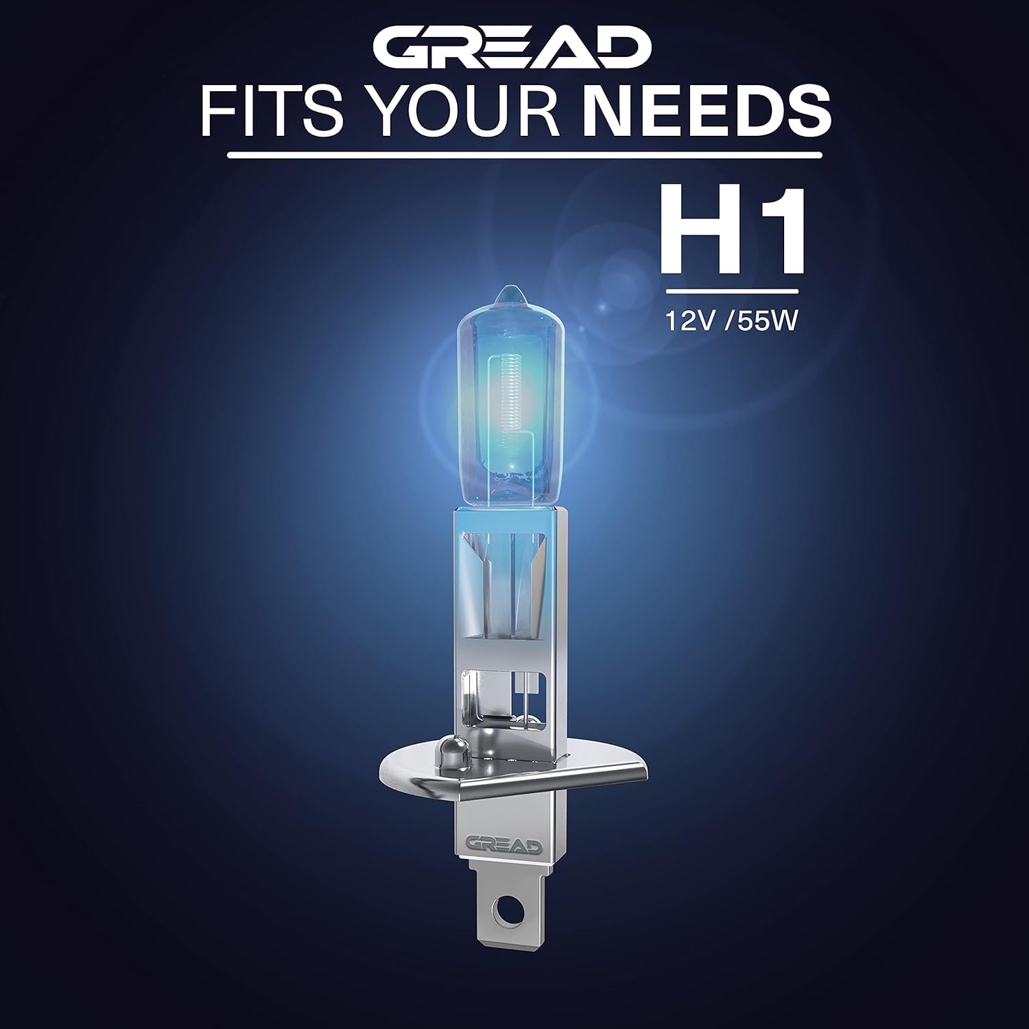 GREAD H1 Silverline Halogenlampe im Xenon-Look 8500K - 2er-Set