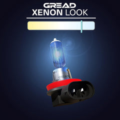 GREAD H11 Silverline Halogenlampe im Xenon-Look 8500K - 2er-Set