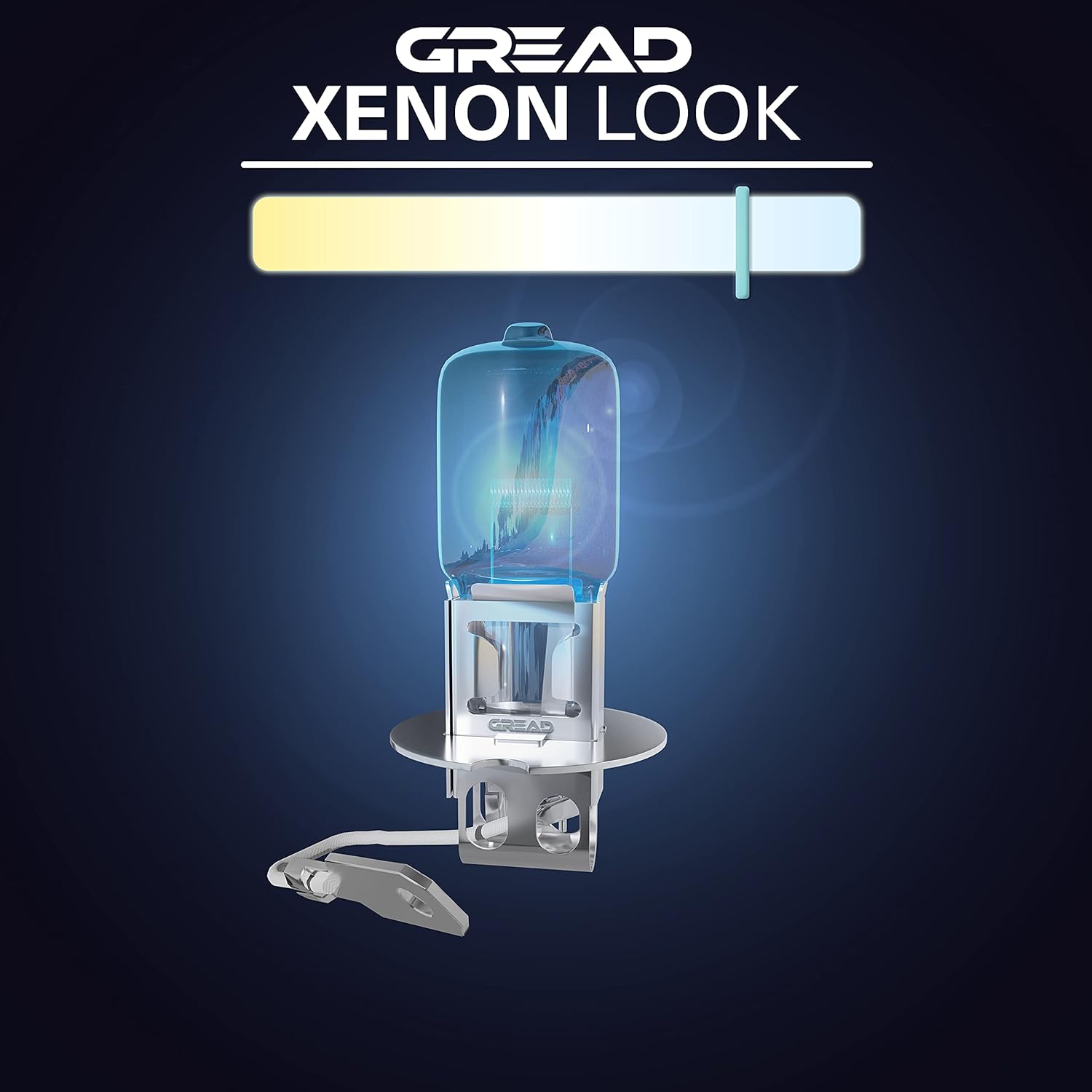 GREAD H3 Silverline Halogenlampe im Xenon-Look 8500K - 2er-Set