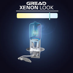 GREAD H3 Silverline Halogenlampe im Xenon-Look 8500K - 2er-Set