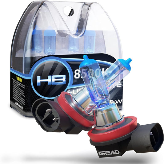 GREAD H8 Blueline Halogenlampe im Xenon-Look 8500K - 2er-Set