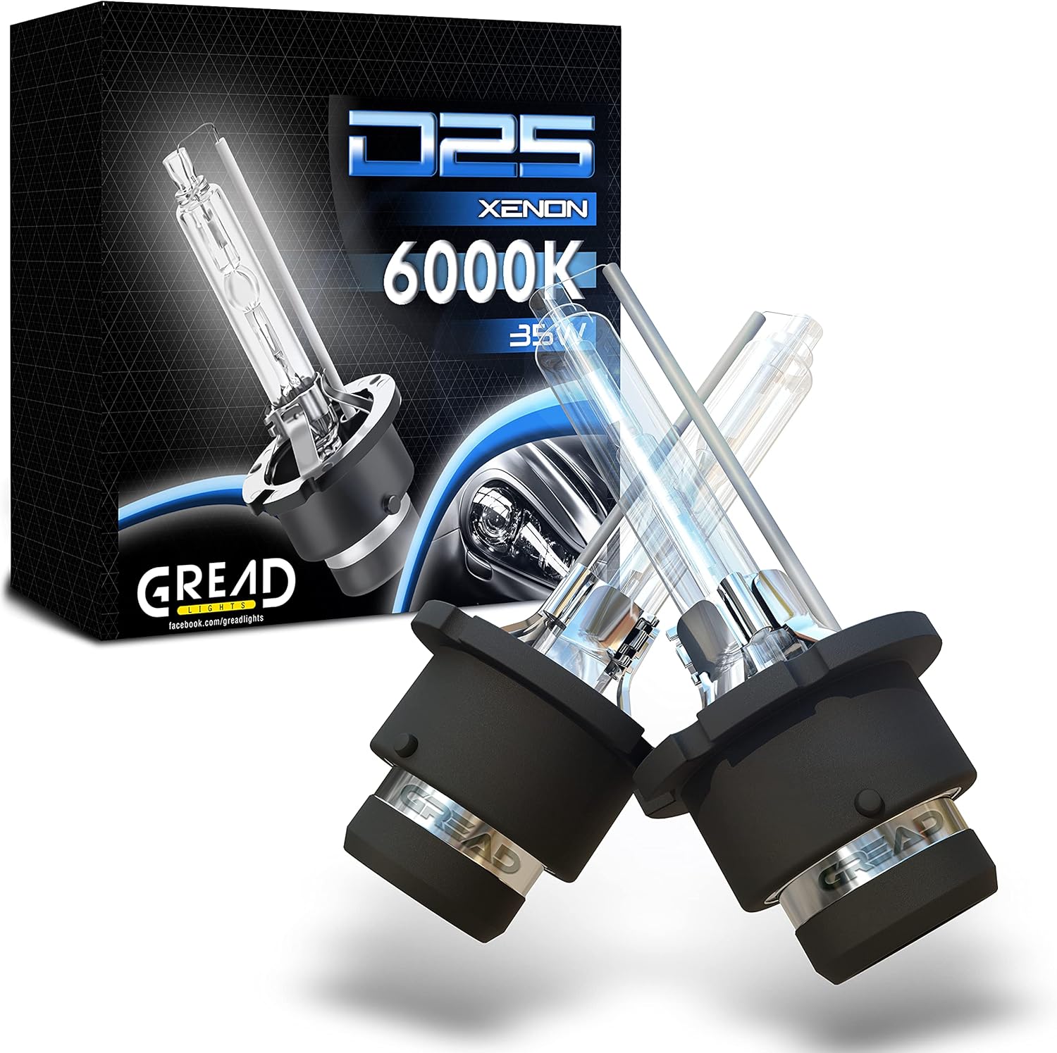 GREAD D2S Xenon-Brenner 6000K - 2er-Set